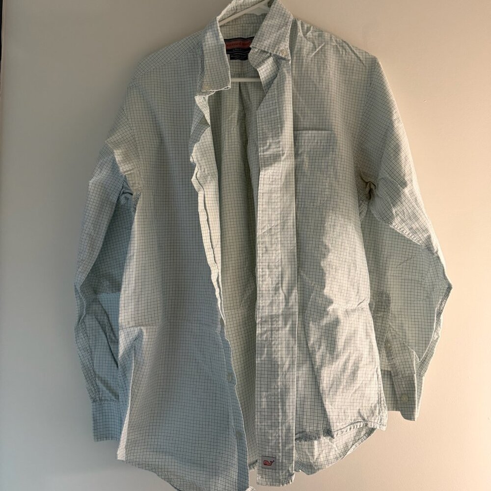 Vineyard Vines Murray Shirt - Blue & White Windowpane